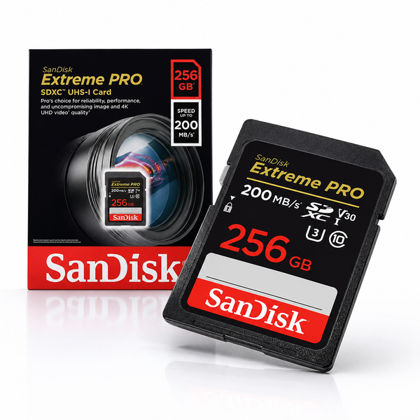 SanDisk Extreme PRO SDXC UHS-I 256GB Memory Card – 200MB/s V30 U3