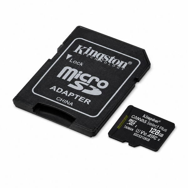 Kingston Canvas Select Plus 128GB microSDXC Memory Card with SD Adapter