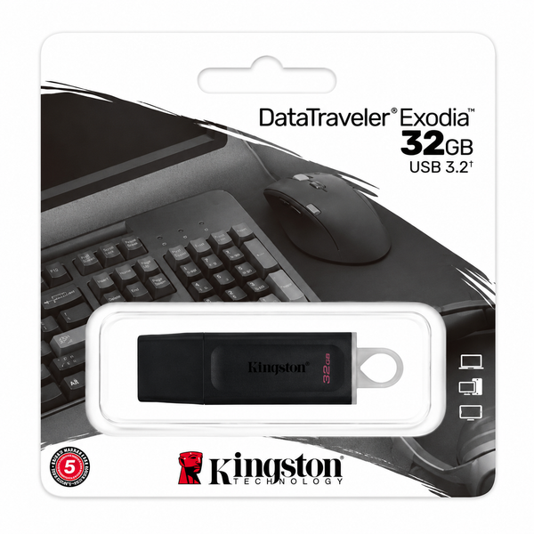 Kingston DataTraveler Exodia 32GB USB 3.2 Flash Drive – High-Speed Portable Storage