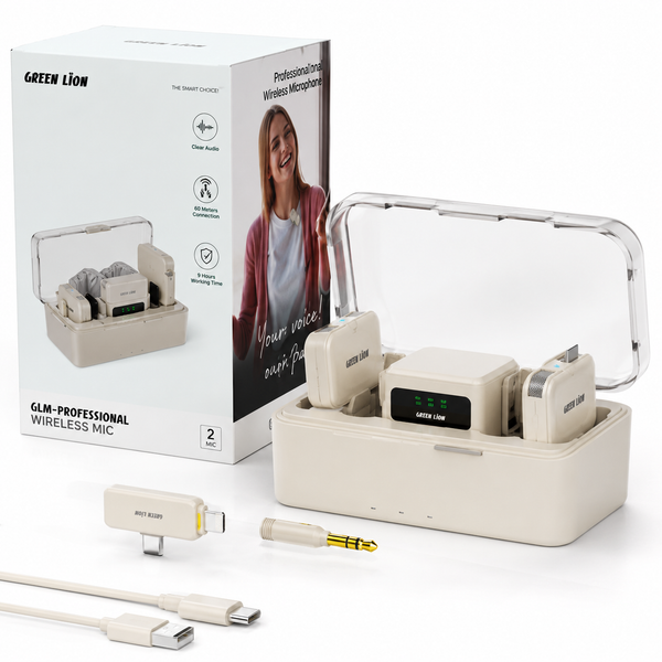 Green Lion GLM Professional Wireless Microphone (Dual Mic Kit)