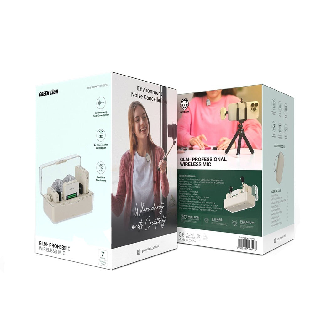 Green Lion GLM Professional Wireless Microphone (Dual Mic Kit)