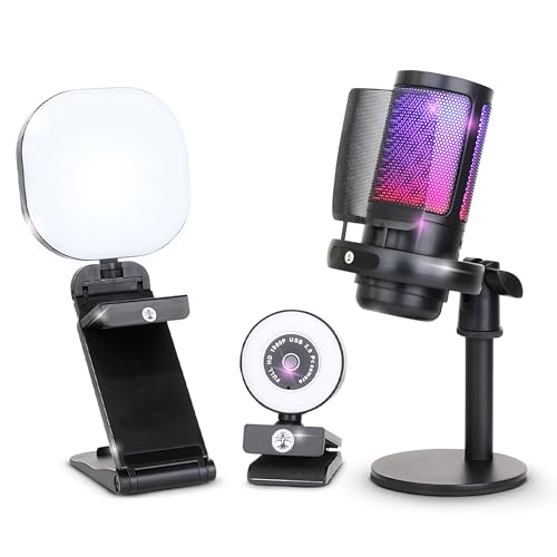 Live Stream Microphone & Light Set