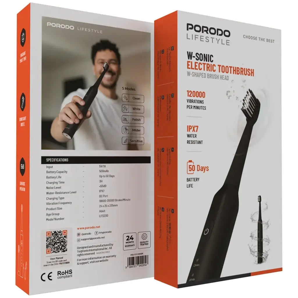 Porodo W-Sonic Electric Toothbrush