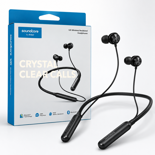 soundcore u2i wireless neckband headphones